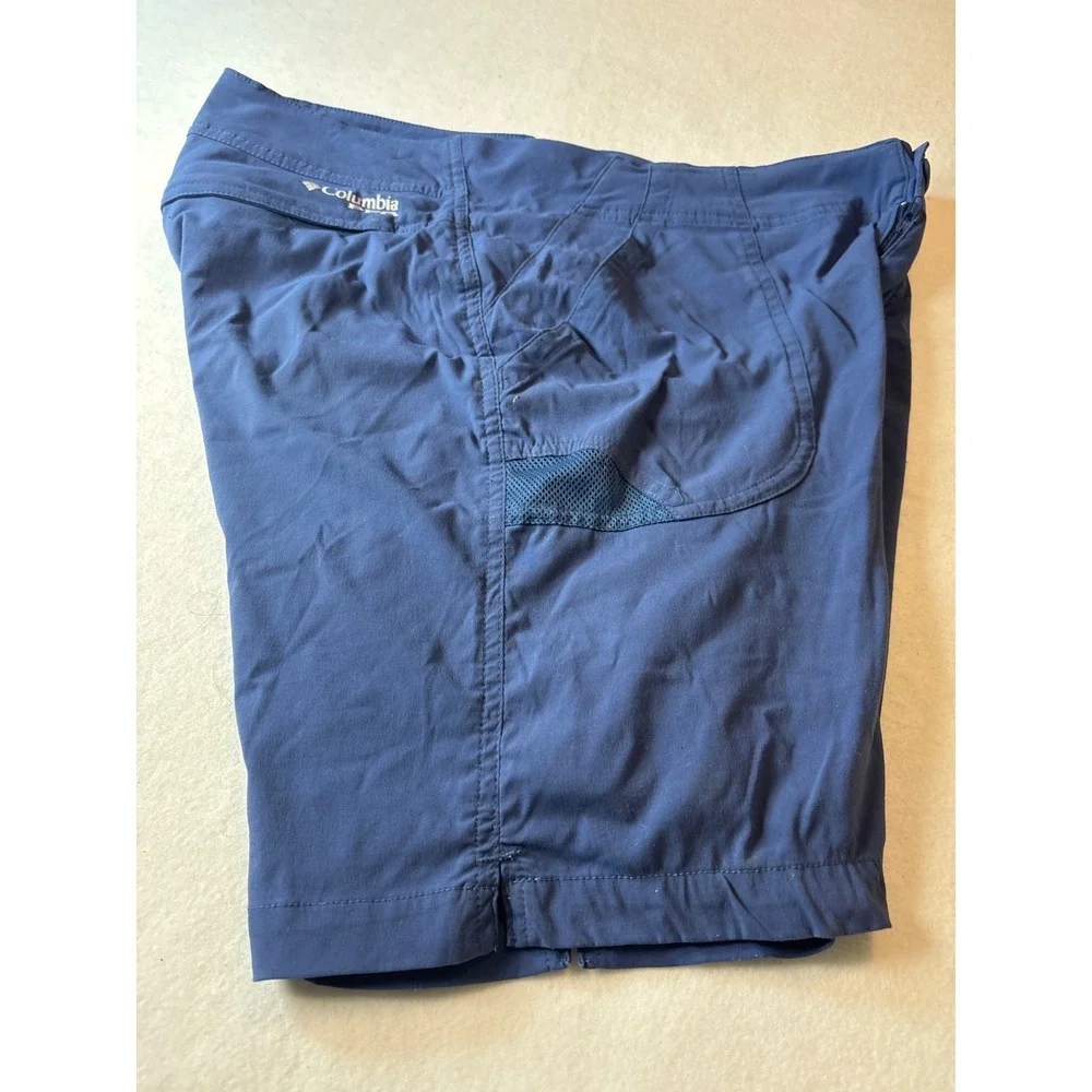 Columbia PFG Fishing Shorts Womens 10 Navy Blue Excellent Quick Dry Outdoor